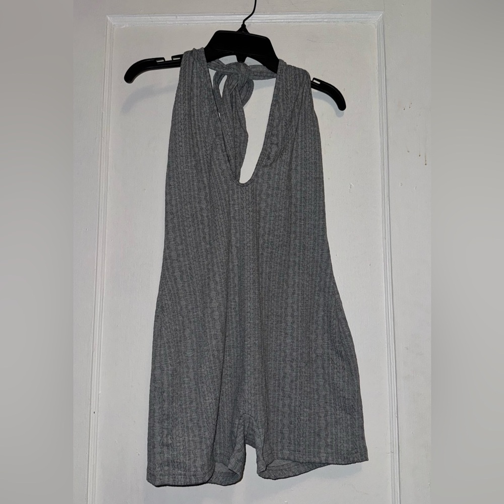 Gray Halter Jumpsuit